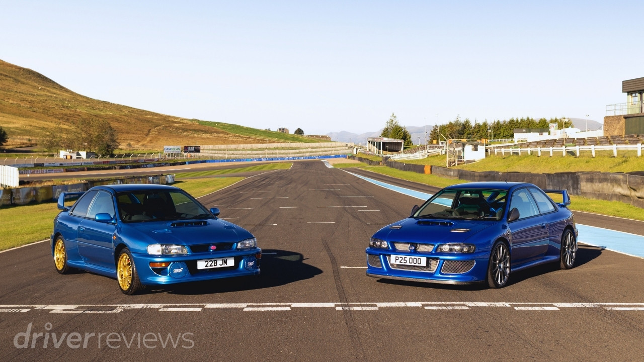 Prodrive P25 and Subaru 22B together at Knockhill Racing Circuit