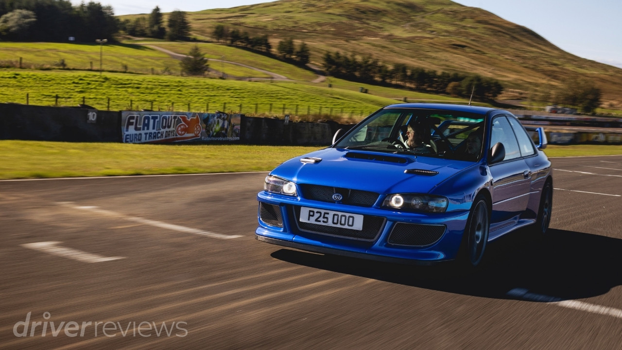 Prodrive P25 driving on track at Knockhill Racing Circuit