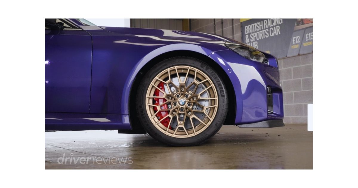 BMW M2 CS 19-inch Gold Bronze forged alloy wheel with red brake caliper and Michelin Pilot Sport 4 S tyre