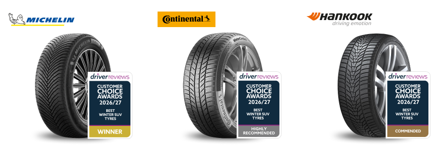 DriverReviews Announces the 2026/27 Winter Customer Choice Tyre Awards: Real Drivers. Verified Reviews. Trusted Results.