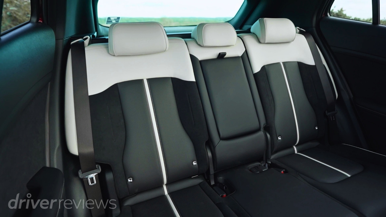 Kia Sportage GT-Line S black and white rear seats with three headrests