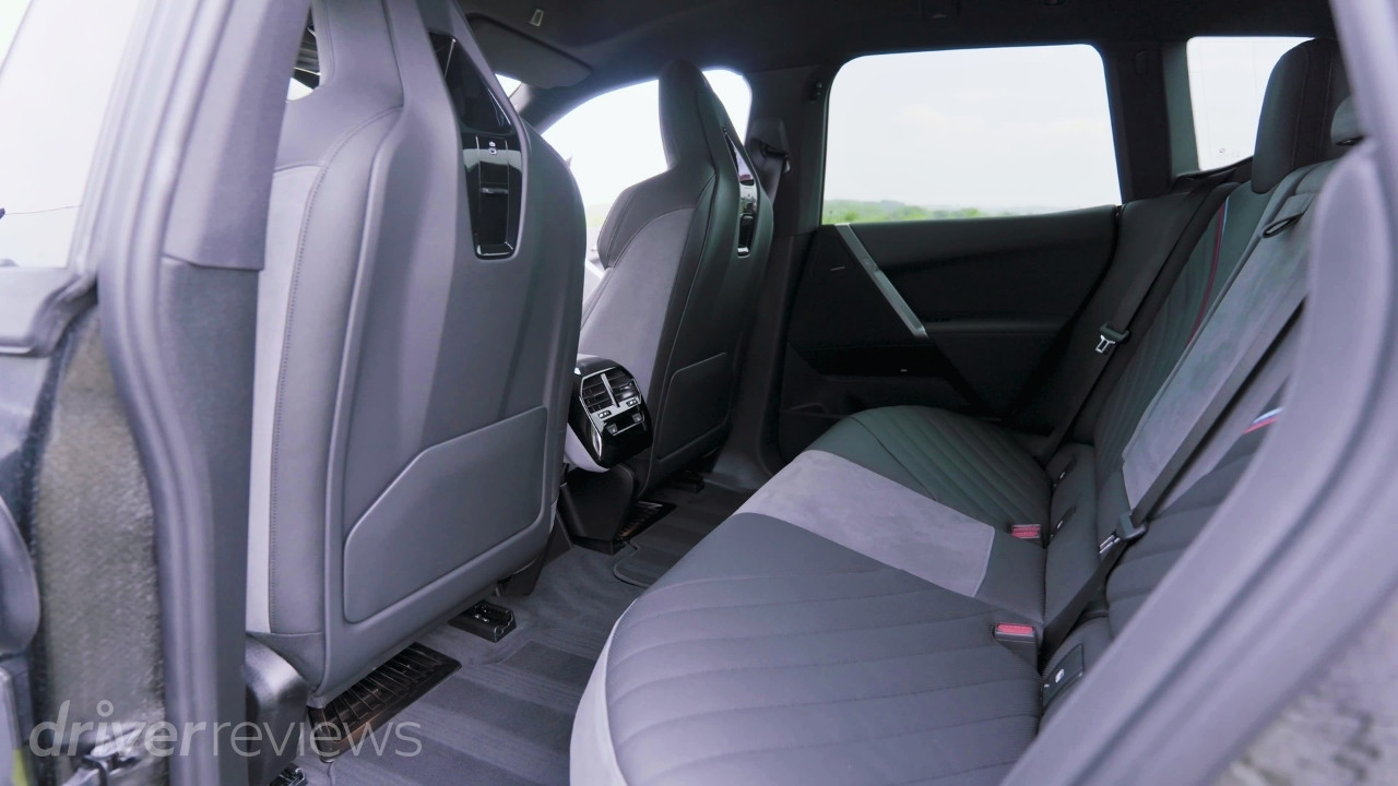 BMW iX xDrive60 M Sport rear passenger seats and flat rear floor