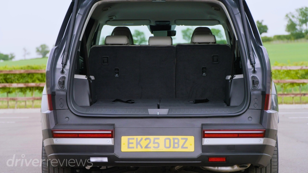 Hyundai Santa Fe boot with the third-row seats upright