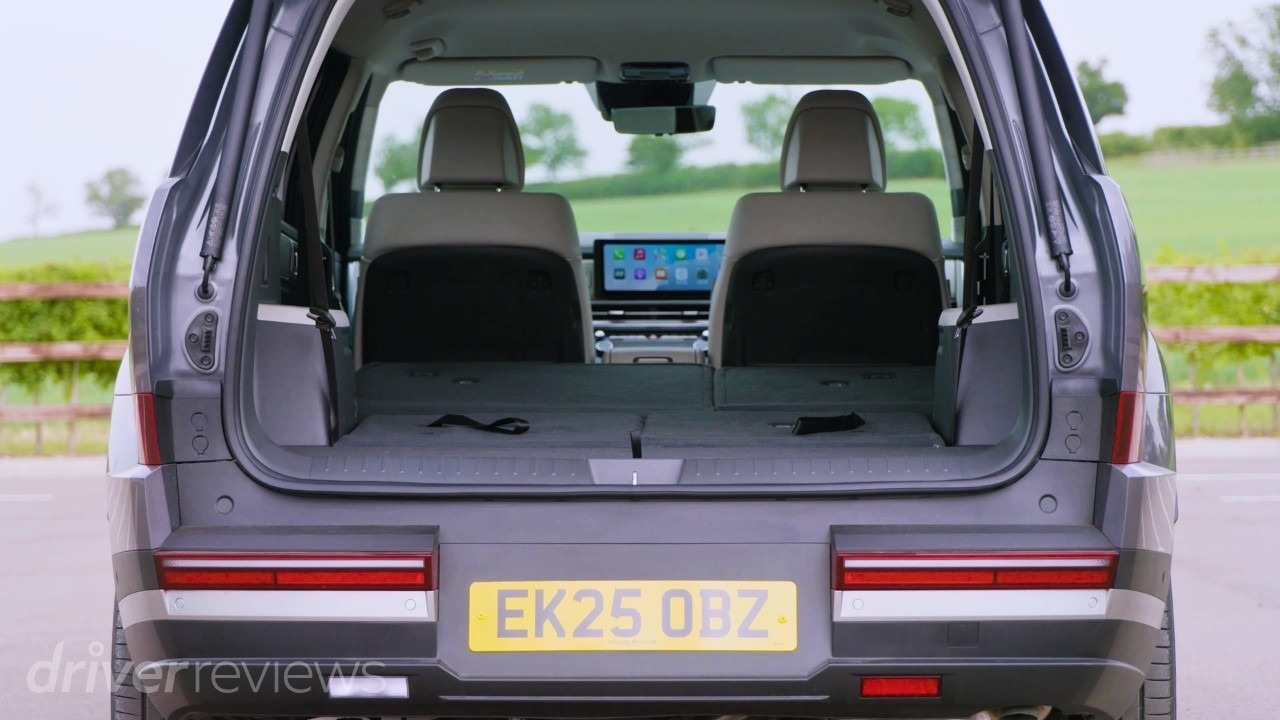 Hyundai Santa Fe load area with the rear seats folded flat