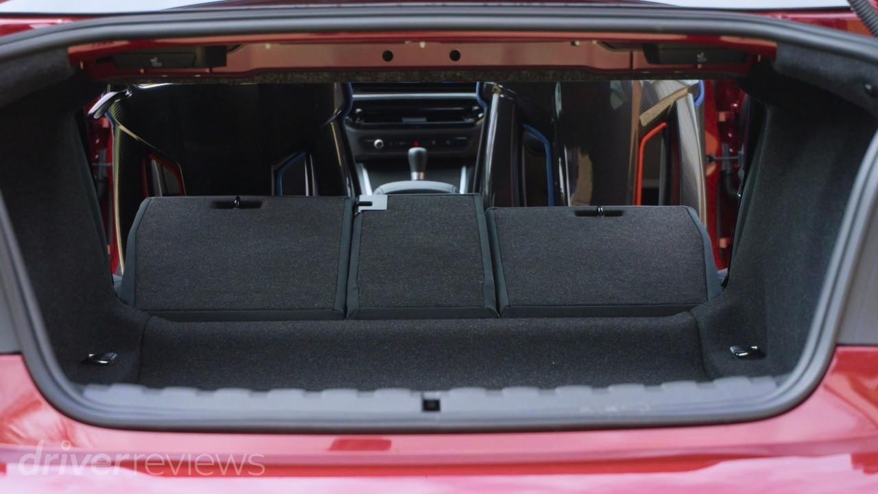 BMW M2 G87 boot showing its luggage space