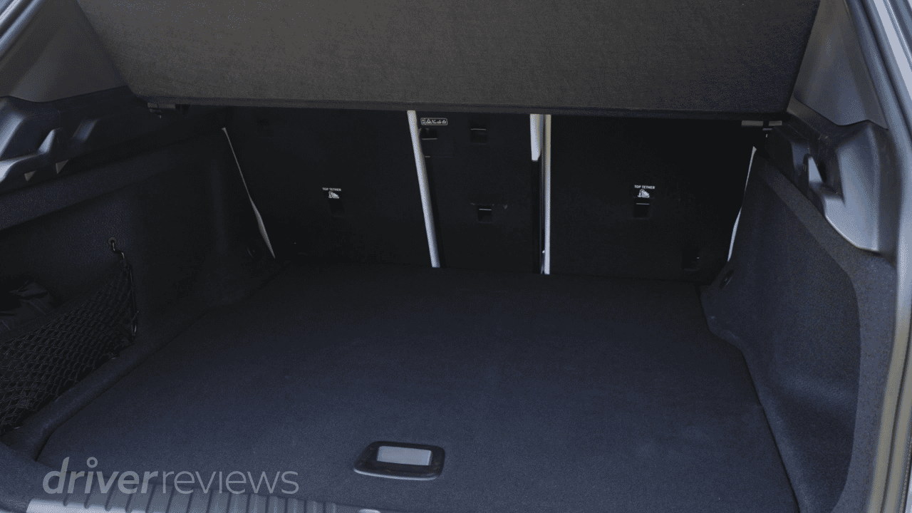 BMW iX3 boot open showing 520-litre load area with parcel shelf