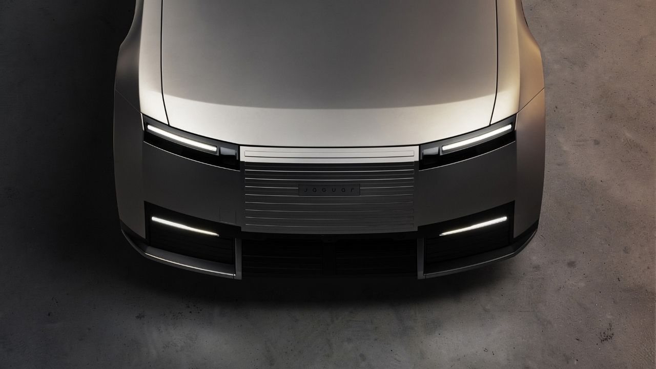 Jaguar Type 01 front view showing its slim headlights
